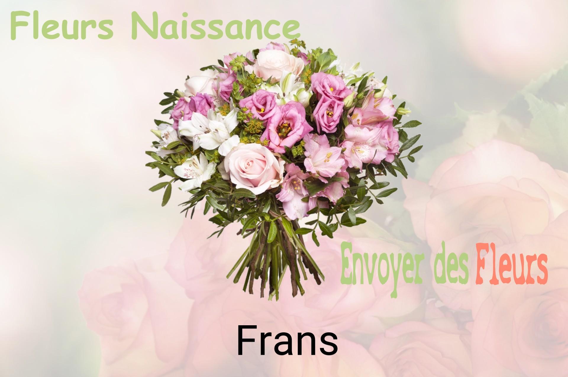 Bouquet de fleurs de naissance livré à Frans